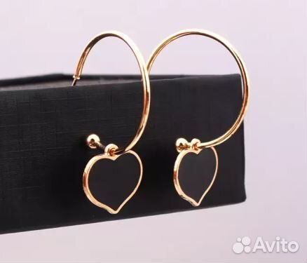 Сережки сердечко