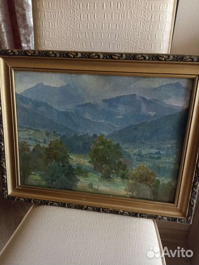 Старинная картина маслом
