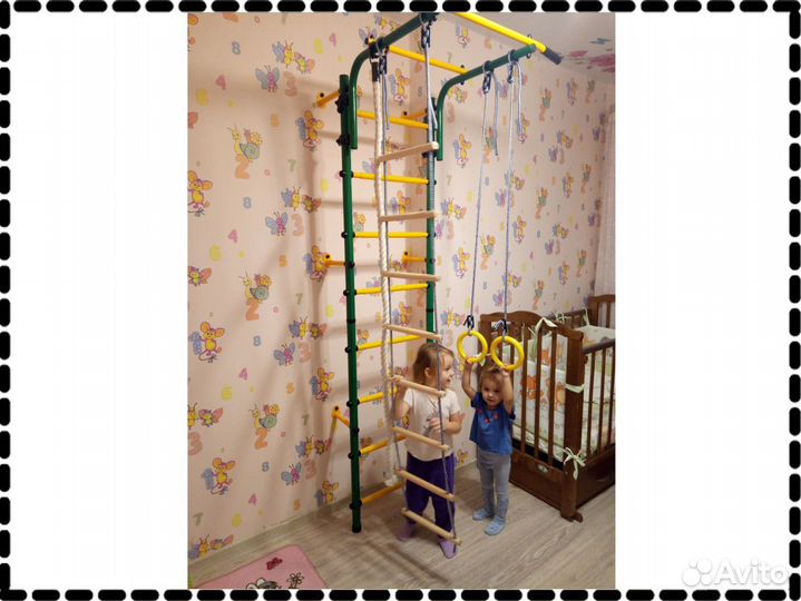 Шведская стенка Пристенная с регулировкой турника