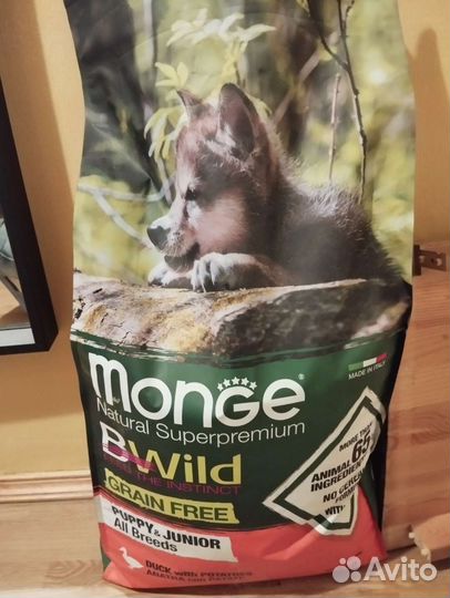 Сухой корм Monge Dog BWild grain free Puppy