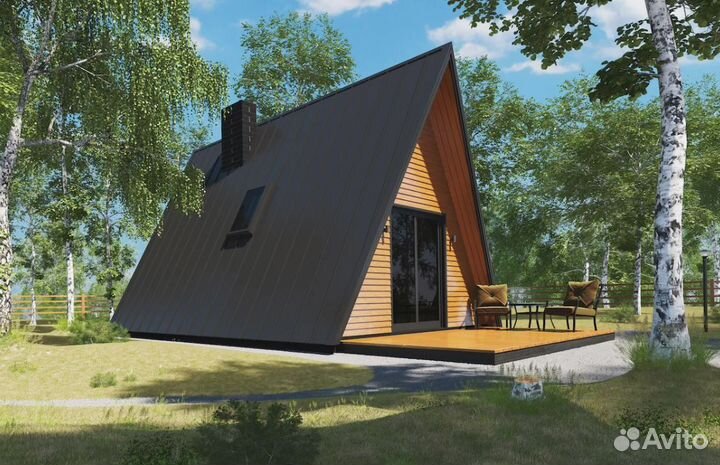 Дом баня а фрейм 100 м2, 2-х этаж. возм. кредит