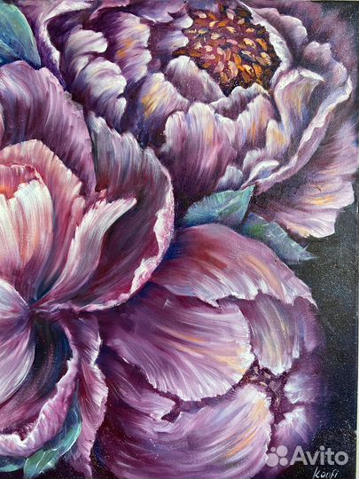 Картина маслом на холсте цветы