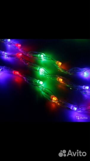 Гирлянды водопад/дождь/сетки/шторы/занавес