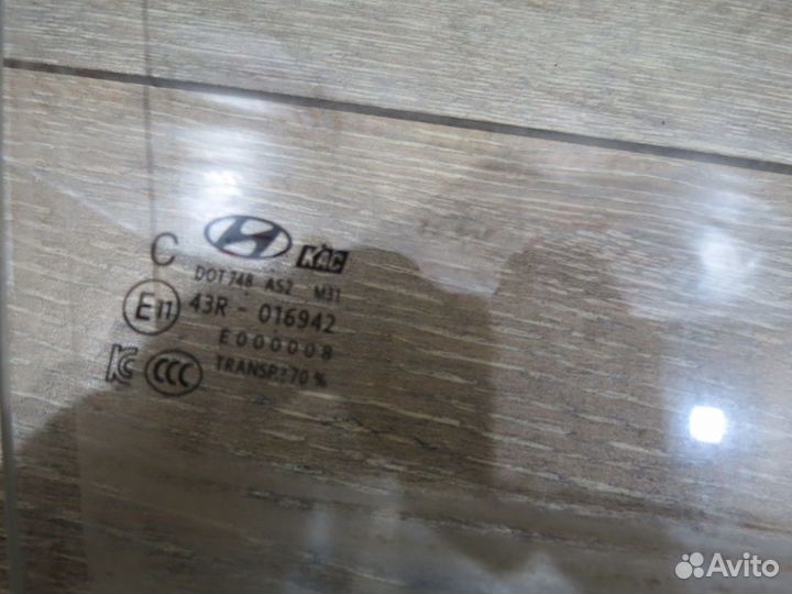 Стекло двери переднее правое Hyundai Solaris 2