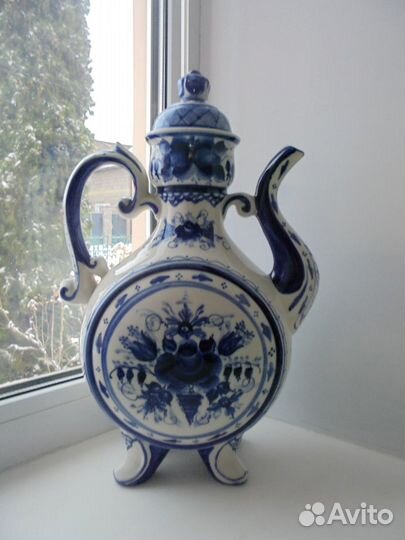 Фарфор Гжель Кувшин Восточный авторск раб 39 см