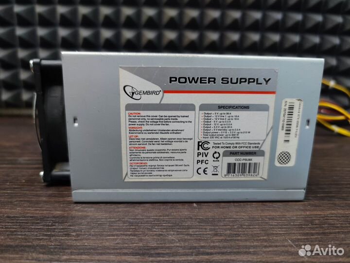 Блок питания 600W gembird CCC-PSU8X