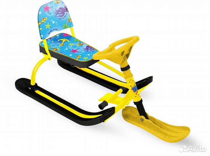 Снегокат,санки на лыжах новые Nika