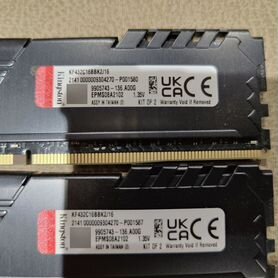 Оперативная память kingston fury 16gb ddr4