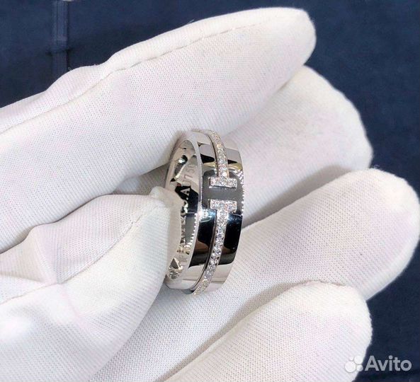 Золотое кольцо Тиффани 6.4гр 0.3ct