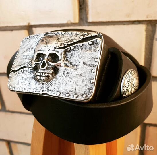 Мужской кожаный ремень ручной работы