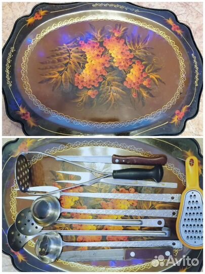 Столовые приборы и поднос