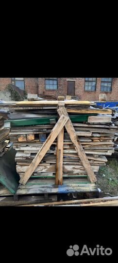 Дрова сухие срезка горбыль пиленые поддоны