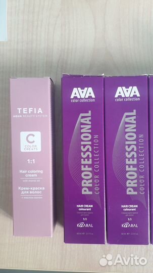 Краска для волос + оксид Tefia (Италия)