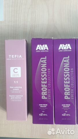 Краска для волос + оксид Tefia (Италия)