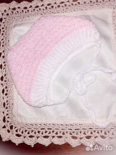 Шапочка на выписку, для новорожденного