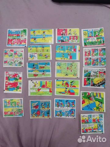 Вкладыш, этикетки от жвачек