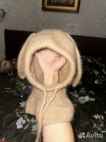 Шапка шлем из пуха норки 2-5 лет