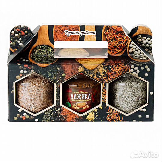 Набор подарочный соль морская И аджика 3*150 гр