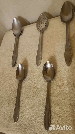 Ложки чайные и столовые, СССР винтаж