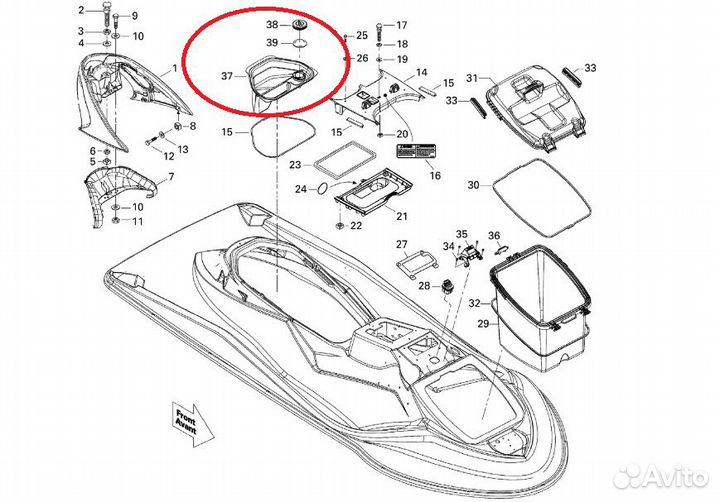 Лот SD1-6 задний лоток для хранения гидроцикла GTX