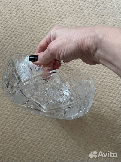Хрустальная ваза для фруктов салатов