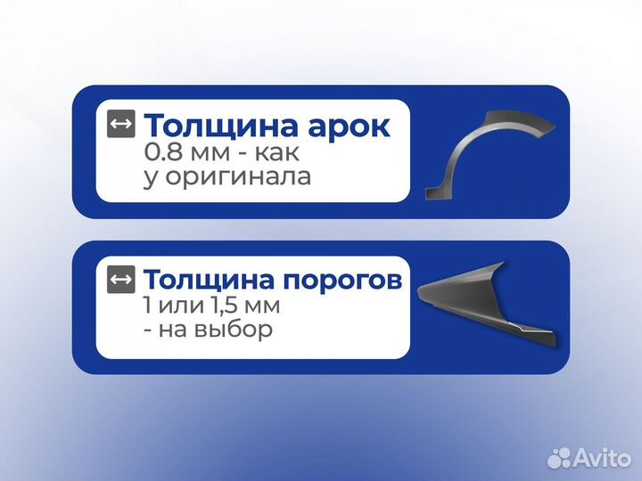 Ремонтные пороги и арки Dodge Румянцево