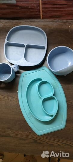 Силиконовый набор детской посуды