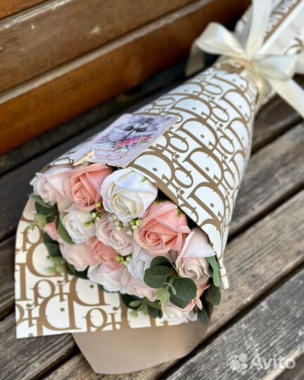 Букет из 15 мыльных роз с доставкой