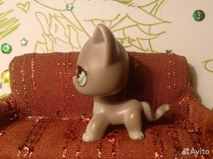 Littlest Pet Shop lps лпс стоячка подводка серая