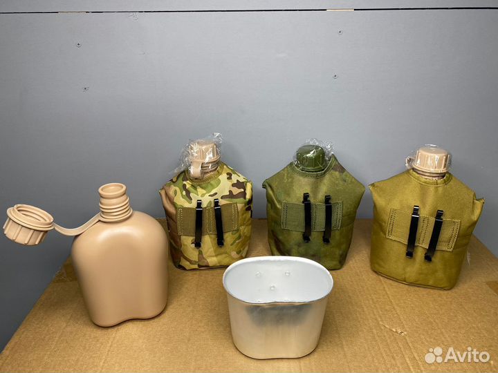 Фляжка армейская с котелком 2022