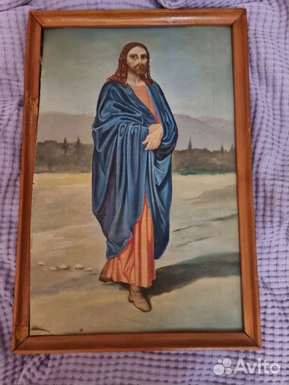 Картина Иисус масло на картоне
