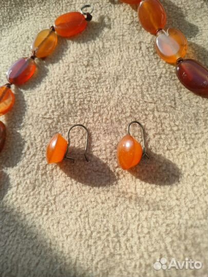 Брошь Виноградная Гроздь Янтарь Винтаж