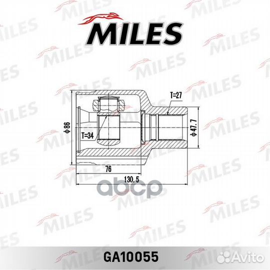 ШРУС внутренний ssangyong kyron 05-12/actyon 01