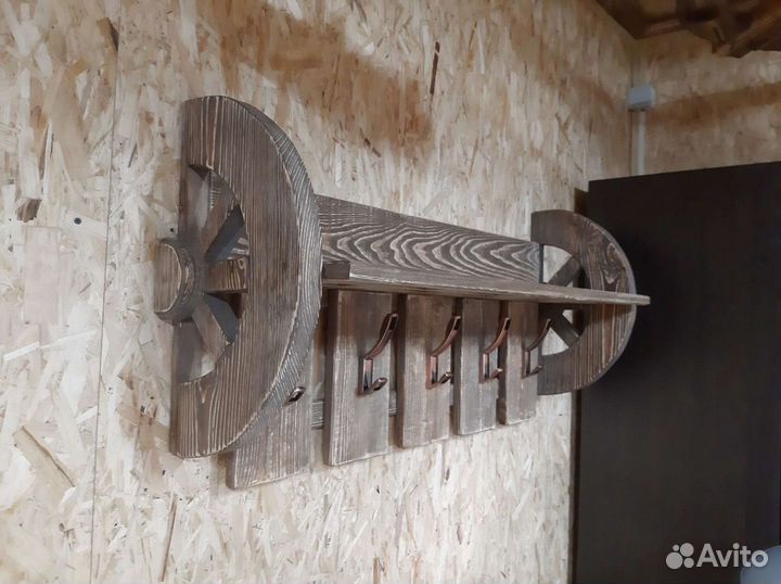 Вешалка из массива под старину