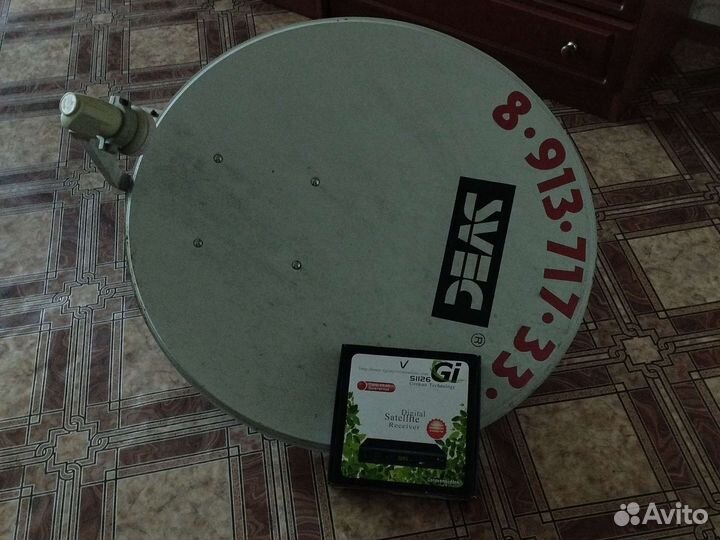 Спутниковая антенна 90см, ресивер в подарок