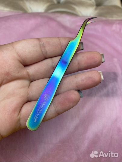 Пинцет для наращивания ресниц Изогнутый