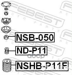 Подушка опоры амортизатора пер. нижн. Nissan P