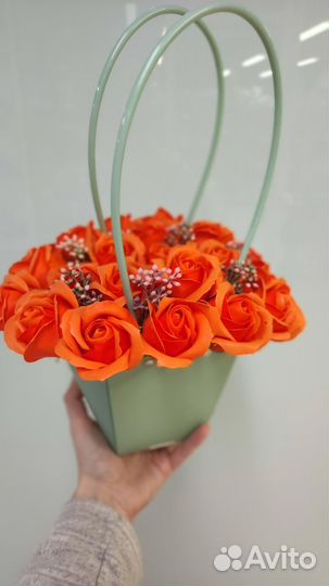 Букет из мыльных роз 21 шт