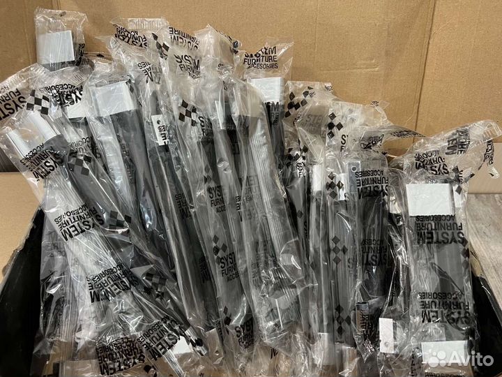 Ручка мебельная черная+хром 7593