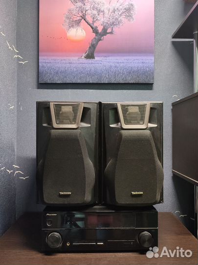Ресивер Pioneer VSX 520 K, колонки Technics