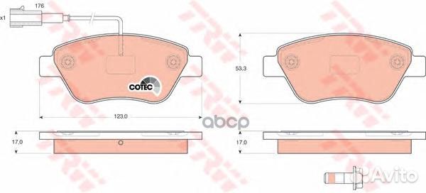 Колодки fiat idea 1.2 16V 2004/01., GDB159