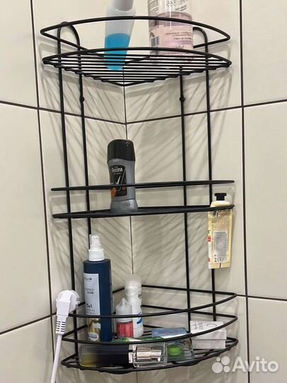 Угловая полка для ванной