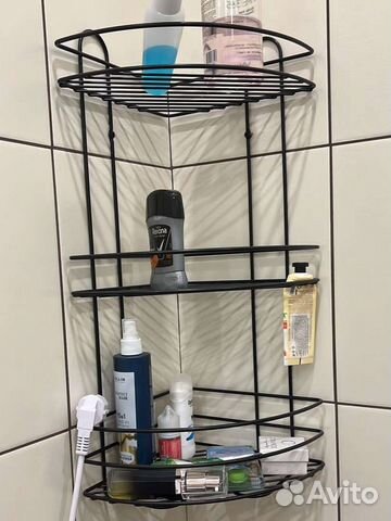 Угловая полка для ванной