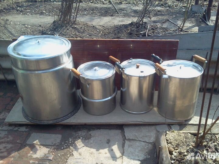 Кастрюли нержавеющие 20 - 50 и котёл сделаны СССР