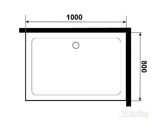 Душевой поддон 100см на 80см