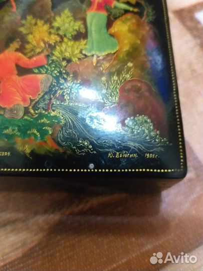 Шкатулка палех 1959г Ю.Вьюгин