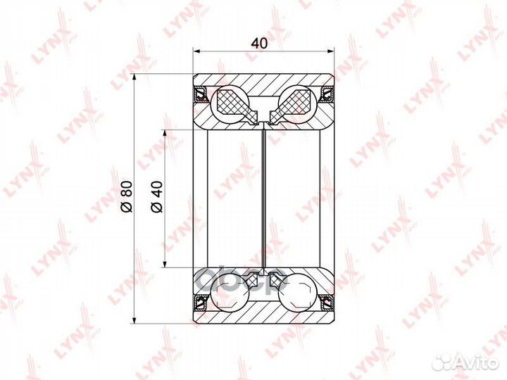 Комплект подшипника ступицы колеса перед WB