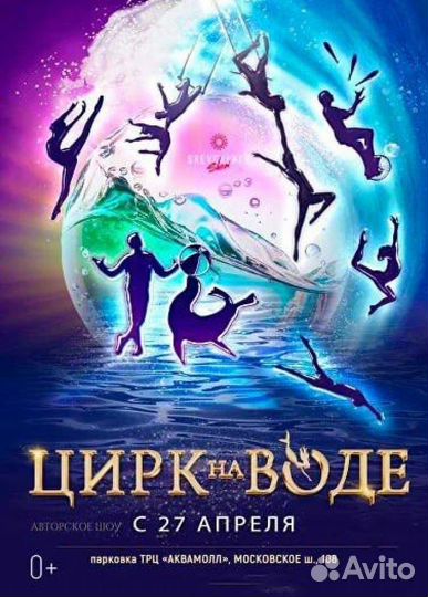 Билеты в цирк на воде 2 шт