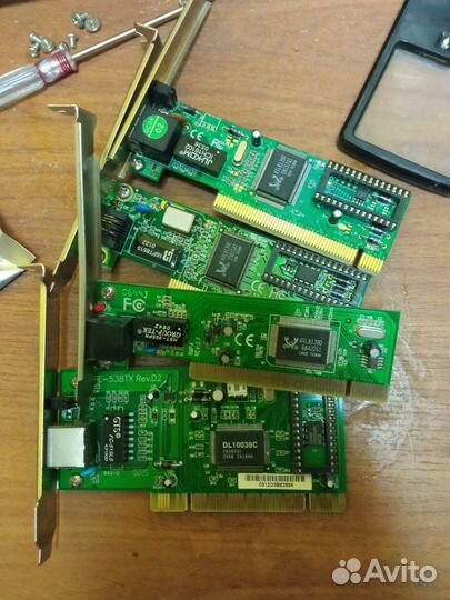 Сетевые карты PCI (белый разьем ) не PCI-E