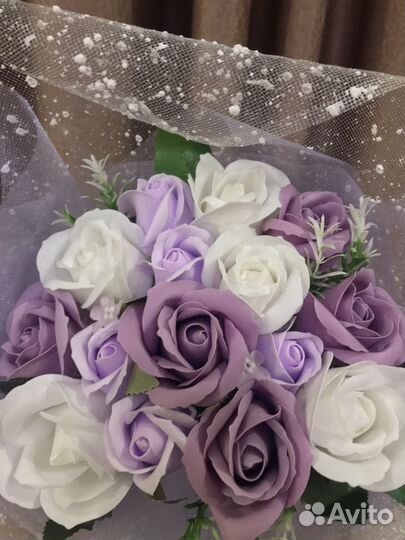 Букет из мыльных роз